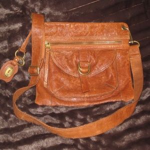 Vintage Brown Fossil "Sasha" Crossbody Bag EUC